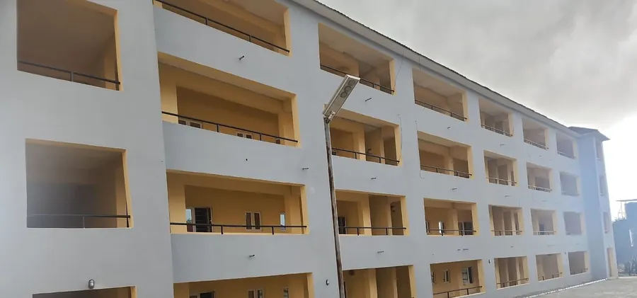 A newly built multi-storey accommodation block